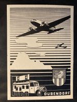 Schweiz 1941 LUBA Postkarte Automobilpost-Stempel