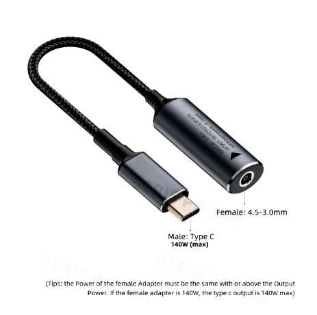 Hewlett Packard Caricabatterie: HP Adapter Dongle, Rundstecker 4.5mm auf USB-C, 140W (NEU) – Nuovo e nell'imballaggio originale da Höri venduto da Nastaq 1
