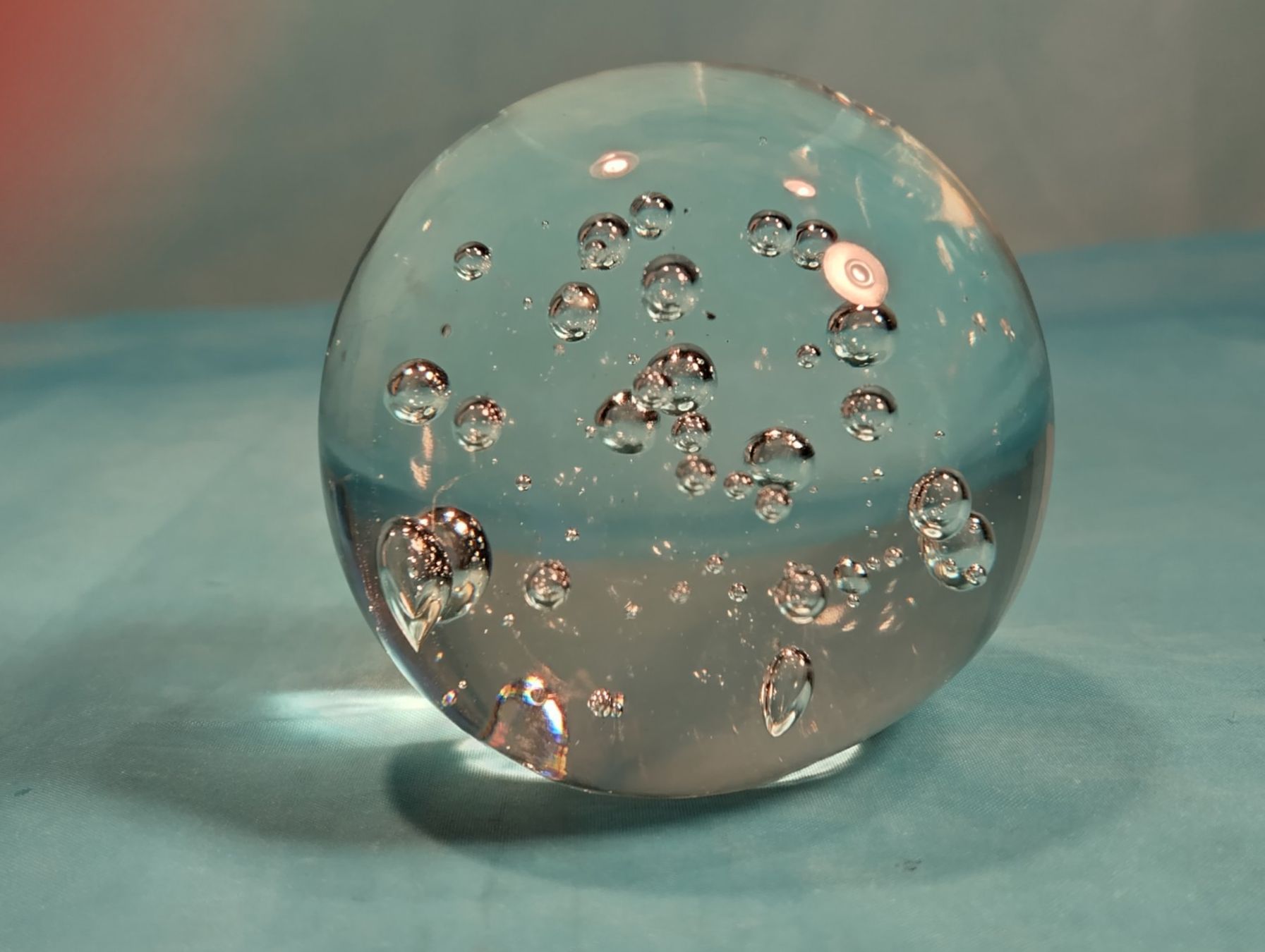 Figuren: Glaskugel mit verschiedenen Luftblasen, Paperweight – Neu (gemäss Beschreibung) aus Bellach von JingleCherry