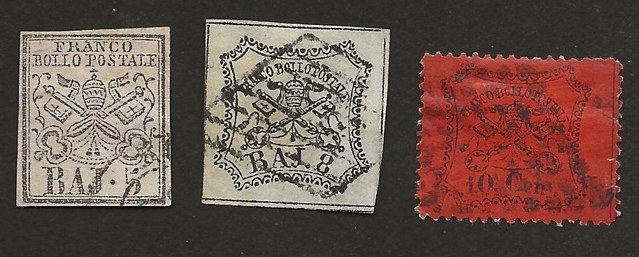 Alle Briefmarken: 3 Marken Kirchenstaat Vatikan – Gebraucht aus Au ZH von xelagreb01