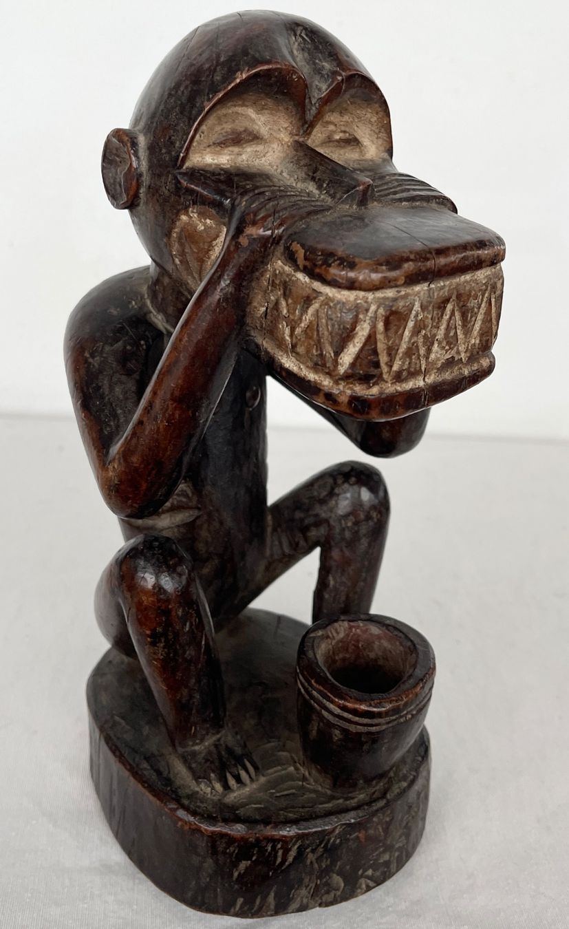 Figuren: ausdrucksstarker alter Baule Affe Elfenbeinküste Höhe 26 cm – Gebraucht aus Rüthi (Rheintal) von Kunsthaus777 5