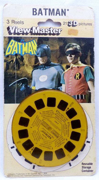 BATMAN VINTAGE 1976 3D VIEWMASTER 3 REELS SET 4011 ADAM WEST