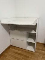 Wickeltisch weiss mit Schubladen und Fächern 90cm Breite