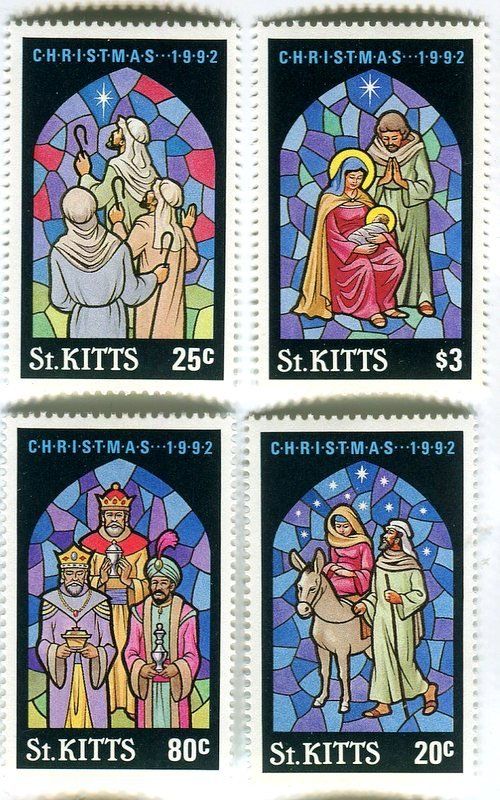 Tutti i francobolli: Briefmarken "Weihnachten". St. Kitts. – Nuovo e nell'imballaggio originale da Basel venduto da Butsch5