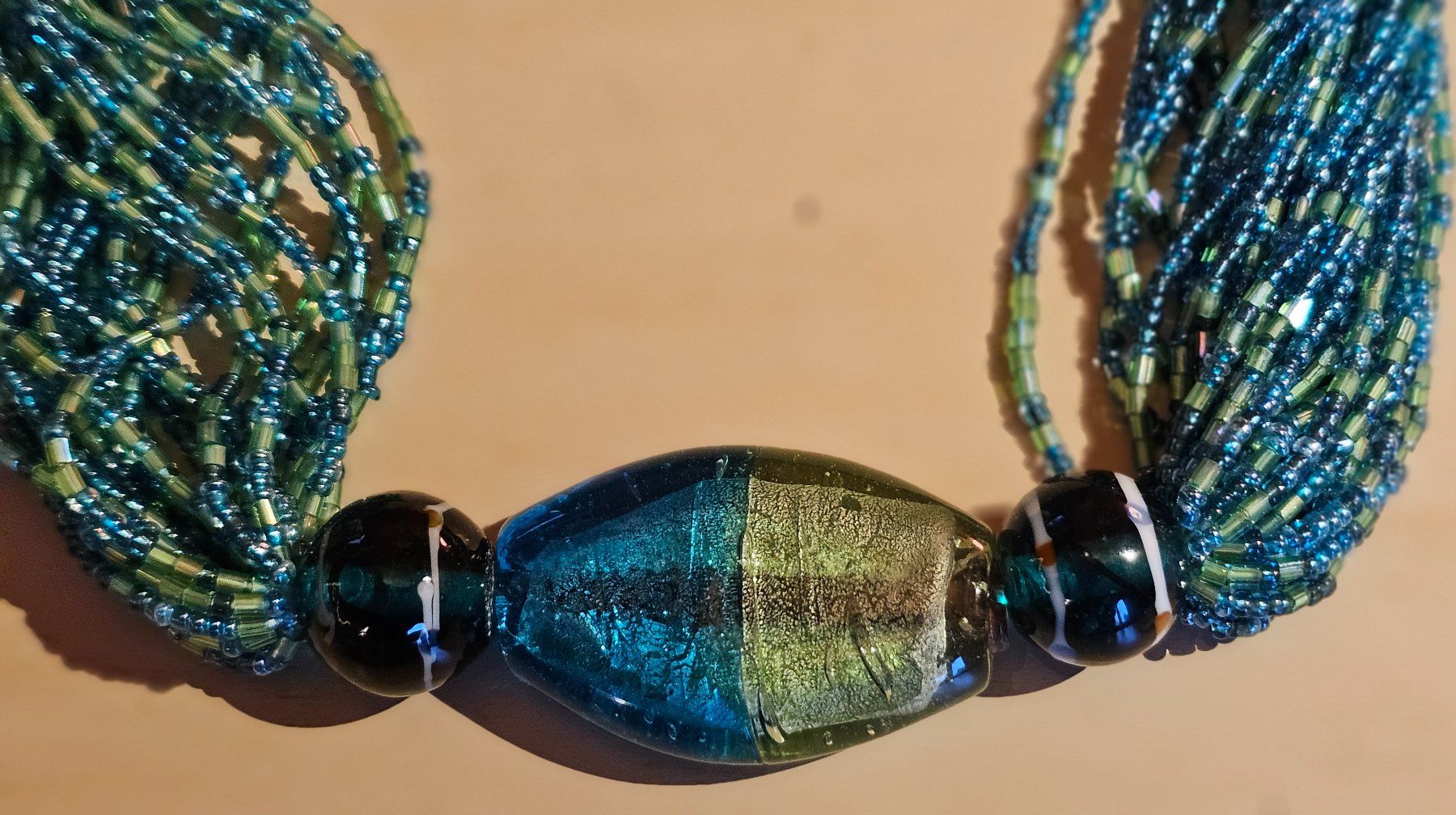 Catenine: Collier - verre turquoise et vert. – Nuovo (secondo la descrizione) da Gryon venduto da dra_qxh2