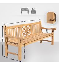 + Teakbank Florida Sitzbank Holzbank Gartenbank 220cm