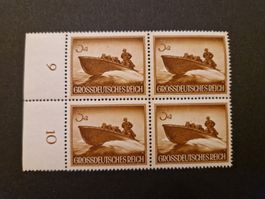 Deutsches Reich Viererblock Briefmarken postfrisch