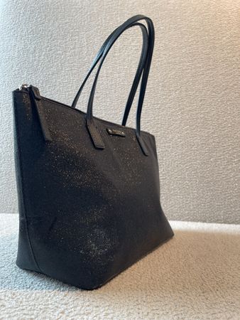 Kate Spade Black Glitter Tote Bag. Chic and Stylish!