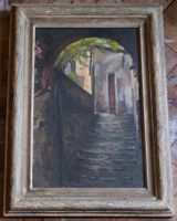 Ölgemälde Treppe signiert Castelli