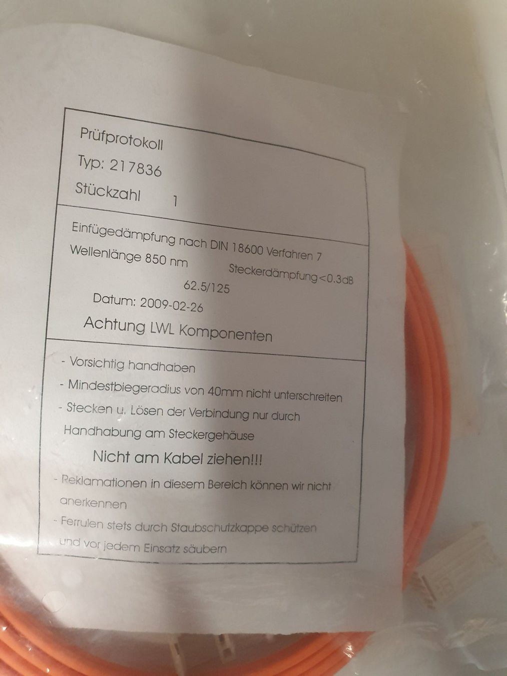 Cavi: LWL-Patchkabel Glasfaserkabel SC-ST SC - ST Duplex, 2 m 2m – Nuovo e nell'imballaggio originale da Zürich venduto da Alibaba1234 2