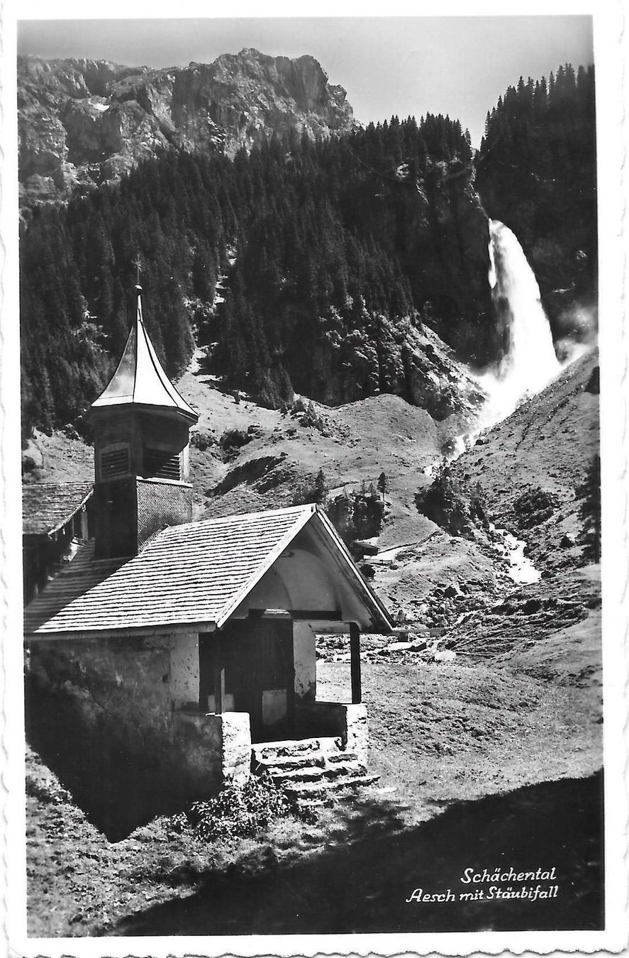 Cartes postales: Aesch im Schächental mit Stäubifall – D'occasion à Olten par clotaldi