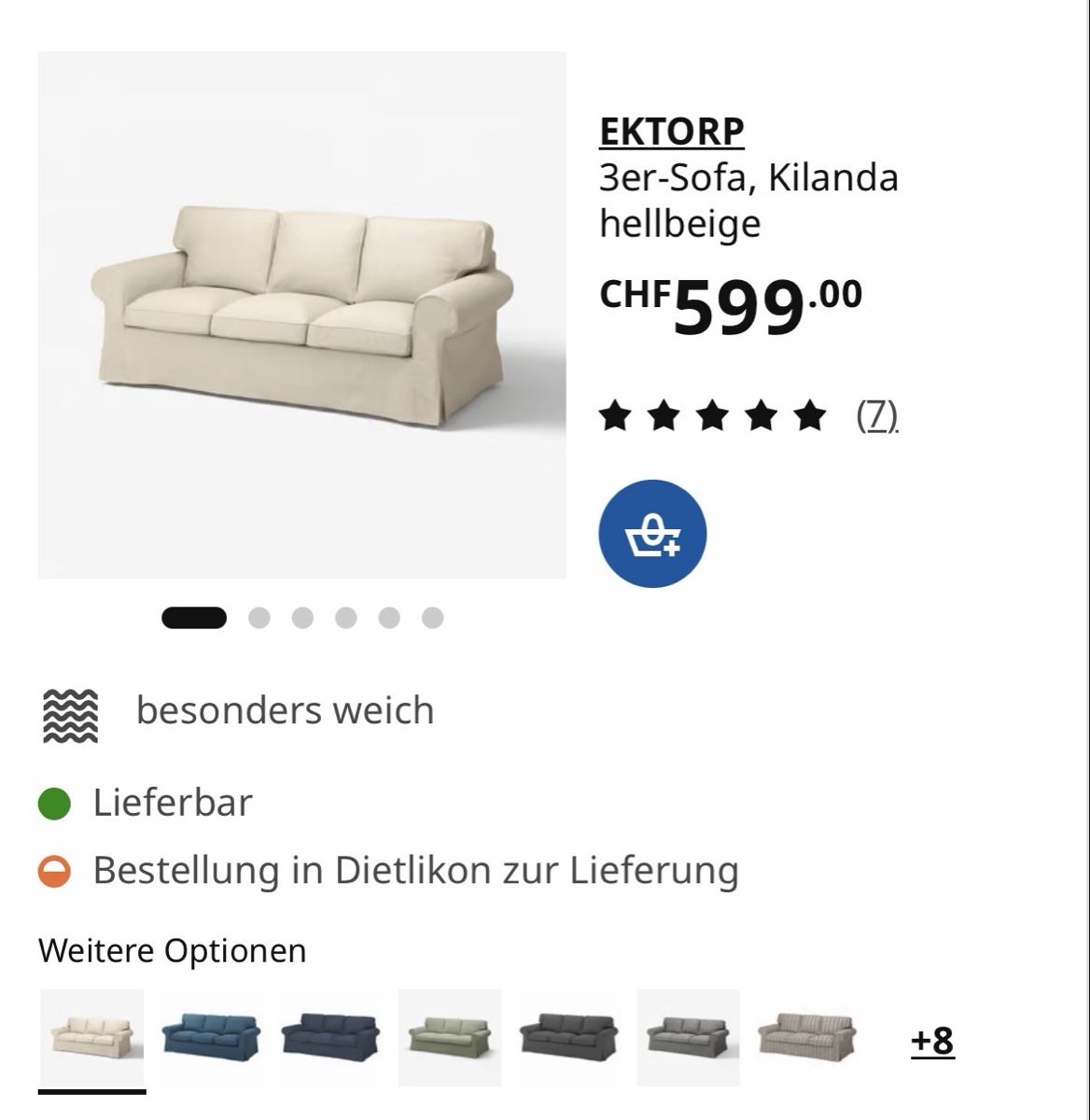 Ikea Sofas: IKEA Ektorp 3er Sofa – Gebraucht aus Rüschlikon von christin500 4