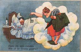Humor, Frau, Schlüssel, 1931