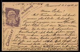 Lithographie Neuchatel, Fabrique de chocolat Suchard