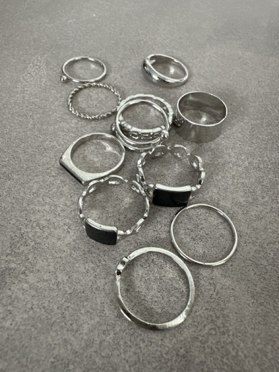 Anelli: Schmuck Ring Set 11er Pack Silberfarben – Nuovo (secondo la descrizione) da Dietikon venduto da vithya88