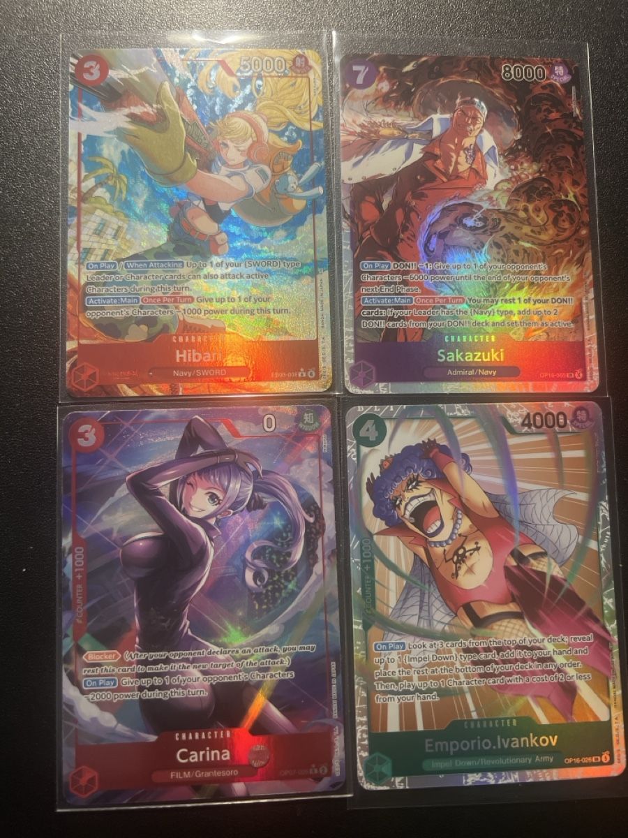 Sammelbilder & Trading cards: One Piece 4 Karten Lot 22 – Neu (gemäss Beschreibung) aus Goldach von Milosg3