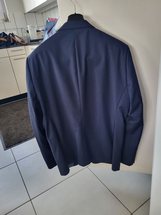 Bugatti Herren Sakko Slim Fit - Elegantes Business Sakko Aus Baumwolle