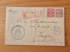 CH-R-Brief von Belp aus 1893 Zustand gem. Bilder