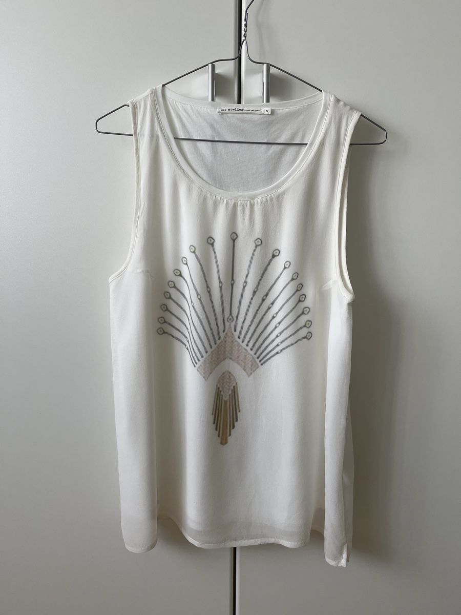 Nile Top: Nile atelier Sommertop, Gr. S, weiss – Usato da Zürich venduto da Kleanthy