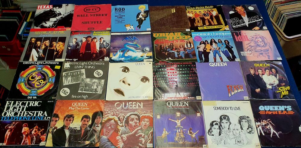 110 ROCK-Singles Sammlung, Queen, Dire Straits, Uriah Heep.. | Kaufen ...