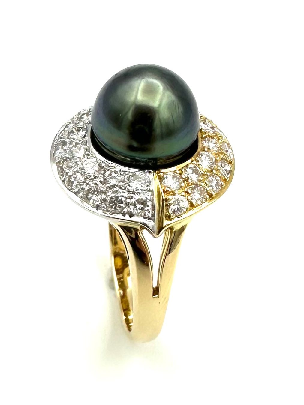 Anelli: Bague vintage 2 ors, perle et diamants – Usato da Renens VD venduto da Diademe.sarl 3