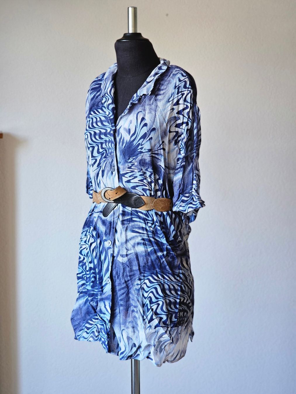 Chemisiers: Vintage Bluse Kleid Blau Gr. M – D'occasion à Ried-Brig par Zzyzx 1