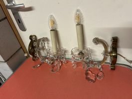 Wandlampen Kristall Glas Messing 2 Stuck Leuchten Retro