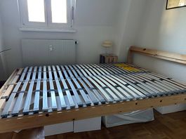 Bettgestell Holz inkl. Lattenrost 140 × 200 cm 