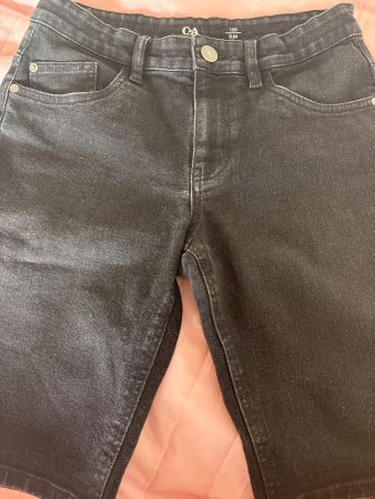 C&A Slim Jeans kurz dunkelgrau Groesse 158