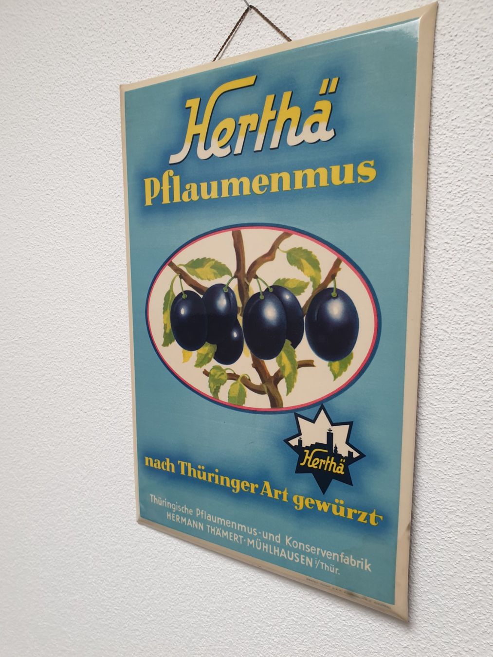 Ecriteaux: Altes Schild Herthä Pflaumenmus – D'occasion à Dällikon par Pinilsson 6
