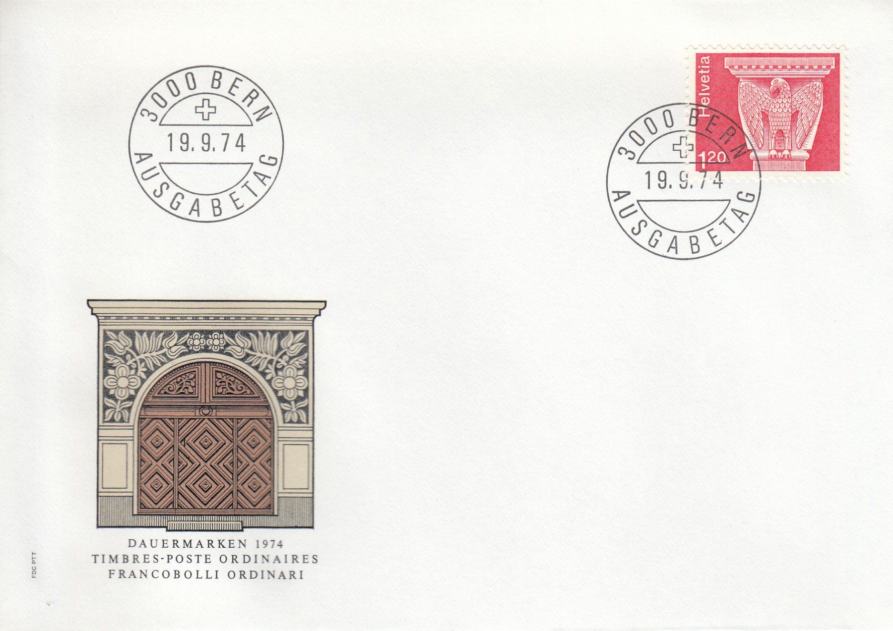 Tutti i francobolli: 1974 Architektur 4 FDC – Usato da Spreitenbach venduto da Mustang_1105 1
