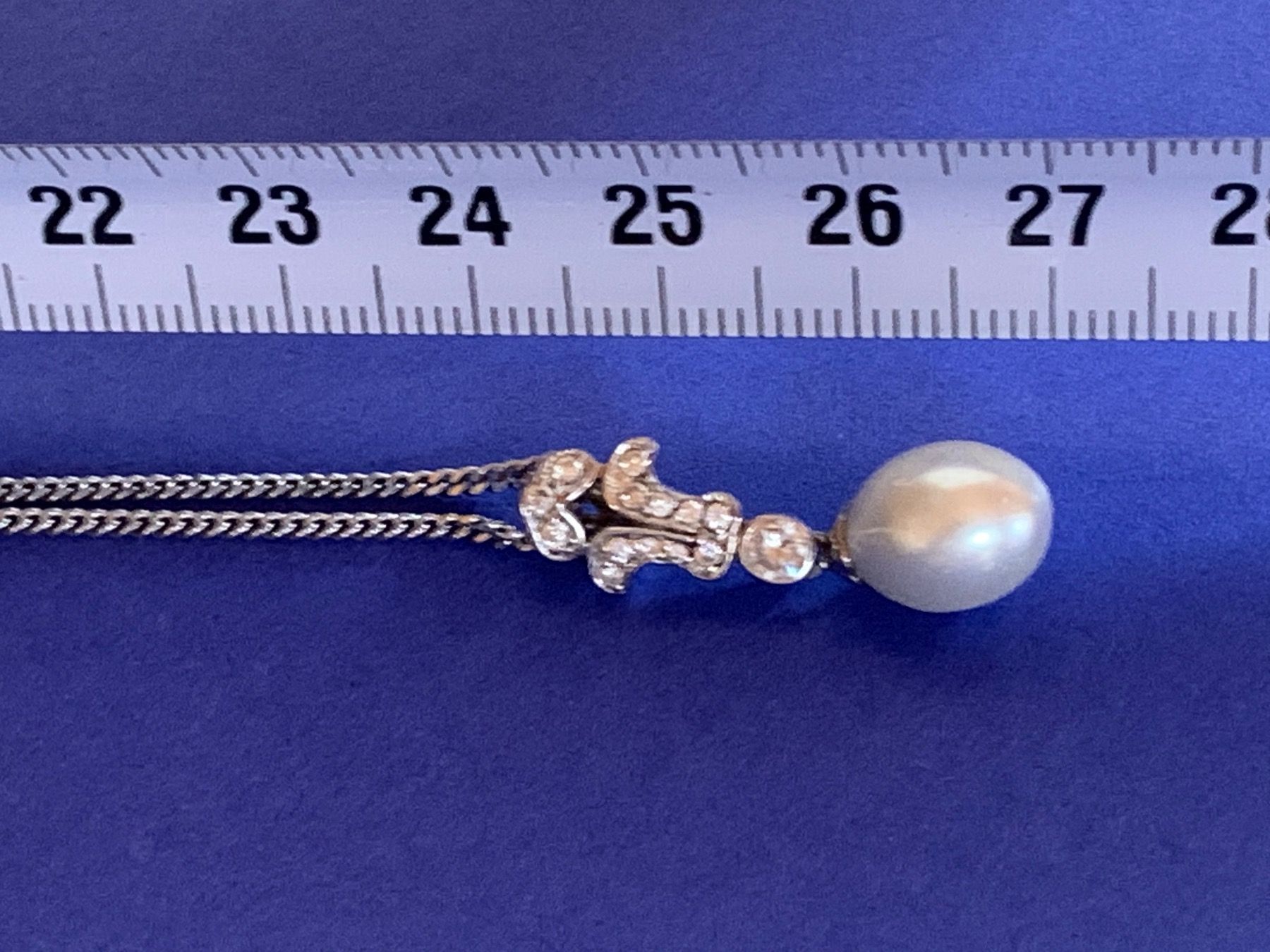 Catenine: Panzerkette Silber Perlenanhänger (48cm) – Usato da Laufen venduto da Bellavitaboom 9