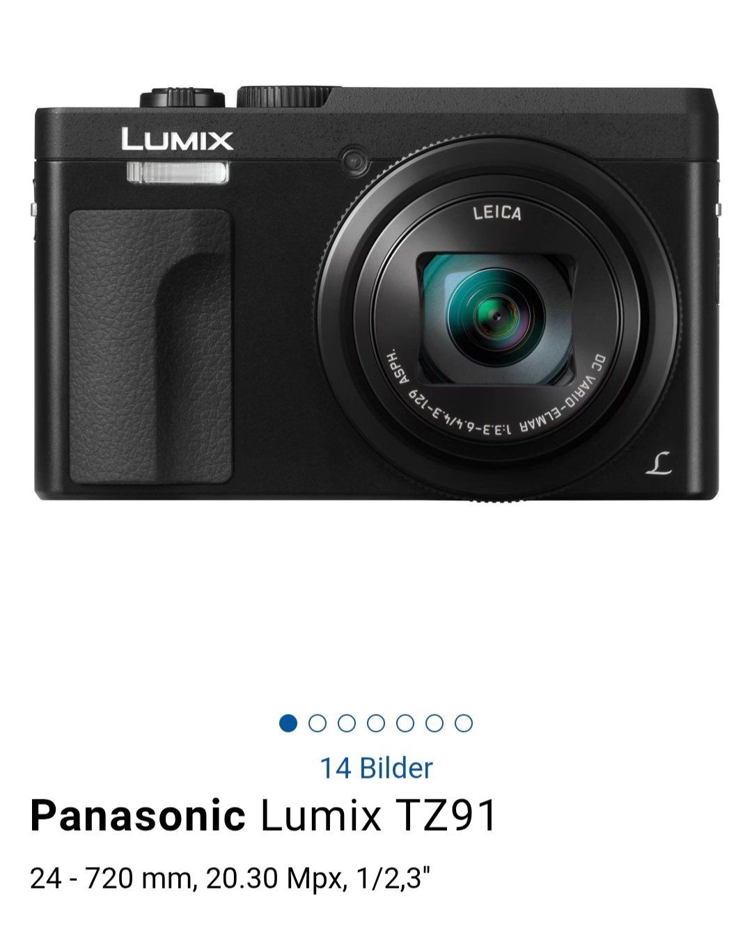 Panasonic Kamera: Kompaktkamara Panasonic Lumix DC-TZ91 – Gebraucht aus Rapperswil BE von Cooper1275