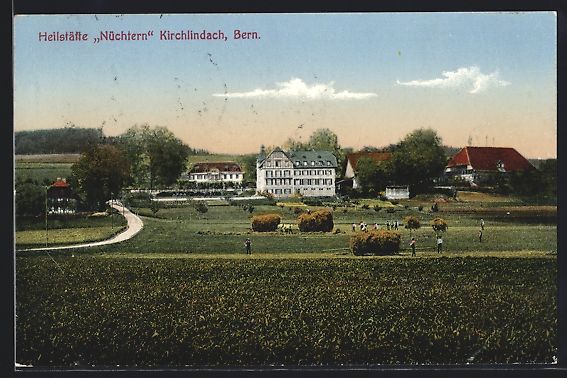 Cartes postales: Kirchlindach, Blick zur Heilstätte Nüc – D'occasion à Berlin par bartko-reher