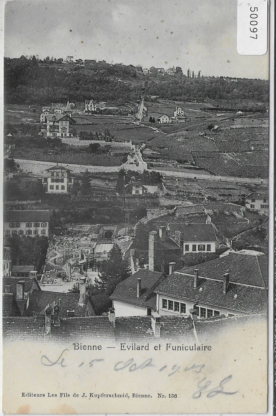 Cartoline postali: Biel-Bienne - Evilard et Funiculaire – Usato da Ettingen venduto da Kartenplanet
