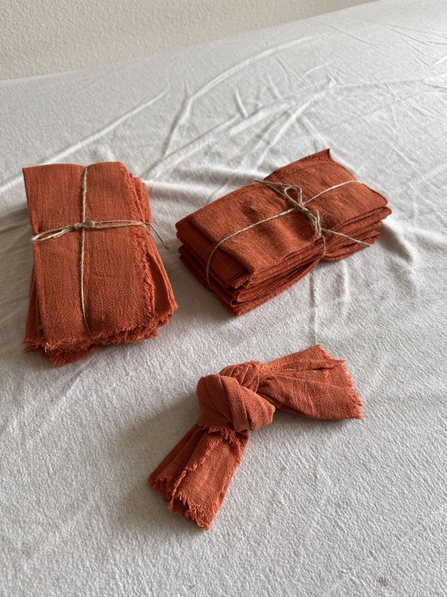 Serviettes: Serviettenset terracotta Baumwolle 91 Stk. – D'occasion à Dübendorf par baltistar 2