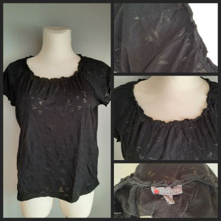 ***STREET ONE*** Shirt durchsichtig schwarz Gr. 42