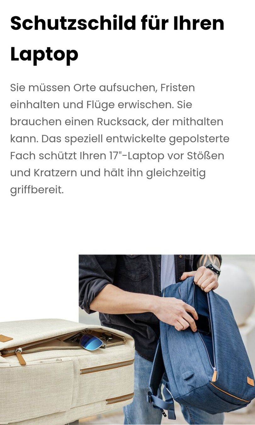 Nordace Zaini: Rucksack NORDACE Siena blau – Nuovo (secondo la descrizione) da Worb venduto da adriluc75 5