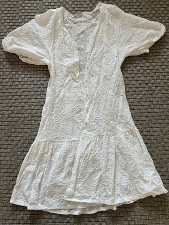 Zara Kleid, weiss, Grösse S, Sommerkleid mit Stickerei