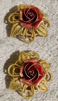Vintage filigrane Rose gold-rot ein Anhänger & eine Brosche!