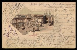 AK Zürich, Bahnhofplatz, 1900