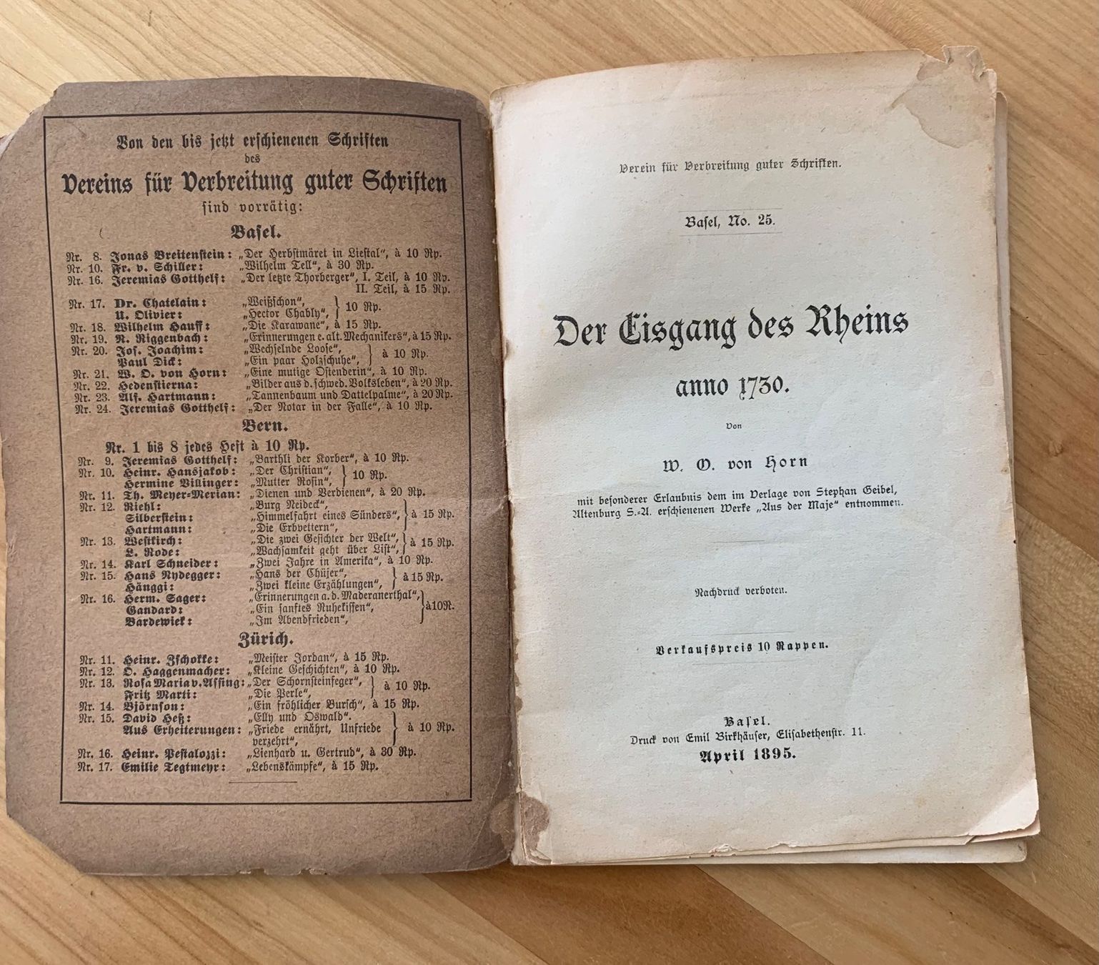 Livres: Eisgang des Rheins 1730 – D'occasion à Zürich par ruedigg 1