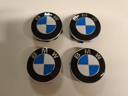 BMW LOGO EMBLEM NABENDECKEL 56MM BLAU WEISS