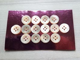 Knopfkarte Perlmuttknöpfe Perlmutt Knöpfe Knopf 15mm