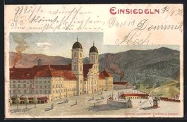 Litho Einsiedeln, Aufgang zum Kloster