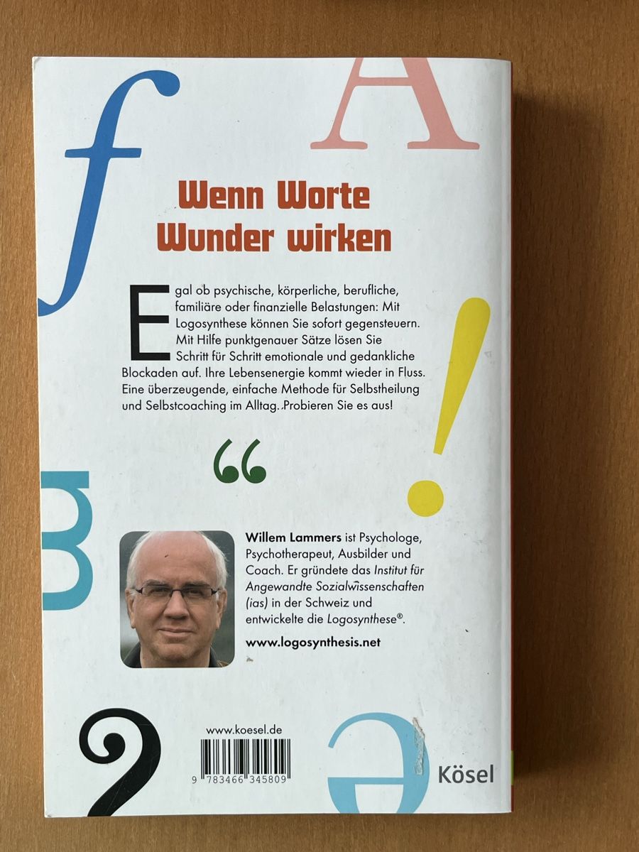 Bücher: Buch: Selbstcoaching mit Logosynthese, Willem Lammers – Gebraucht aus Chur von Moca17 1