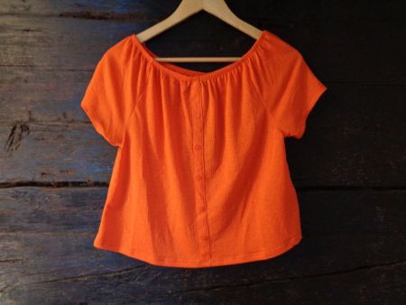 NEUE süsse orange Bluse Gr. XS - 210223