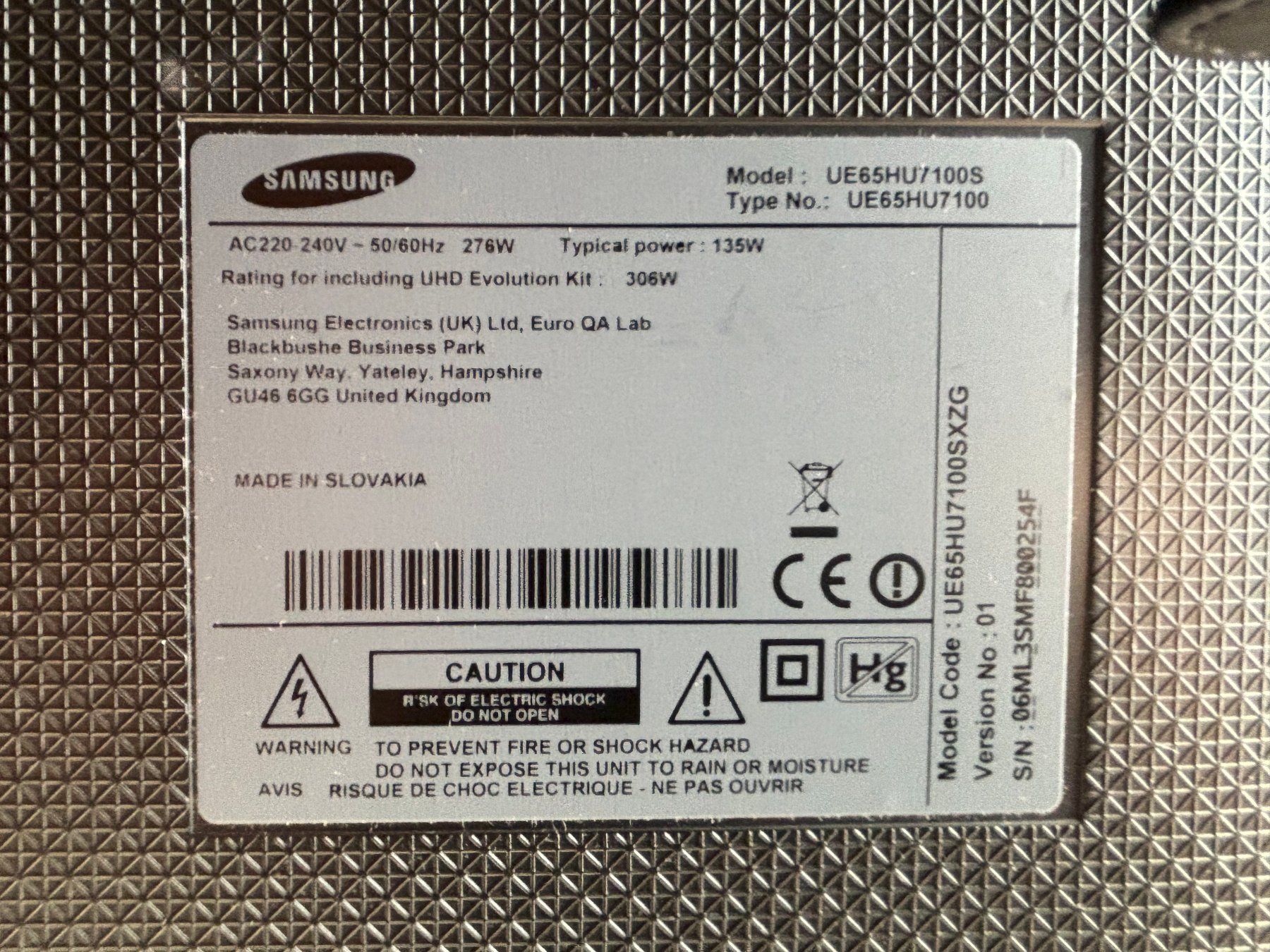Samsung Televisori: Samsung 65" LED-TV – Usato da Davos Dorf venduto da et24371 3