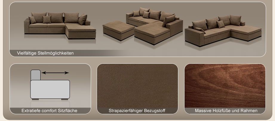 Divani: Traumhaftes Ecksofa Couch Sofa Chocolino braun NEU – Nuovo e nell'imballaggio originale da Schaffhausen venduto da Spezialist 5