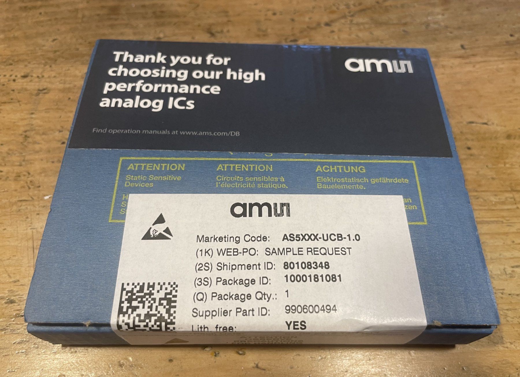 Componenti elettronici: AMS AS5410 3D-Hall Absolute Linear Position Sensor Demo Kit – Nuovo e nell'imballaggio originale da Hinwil venduto da RomRay 4
